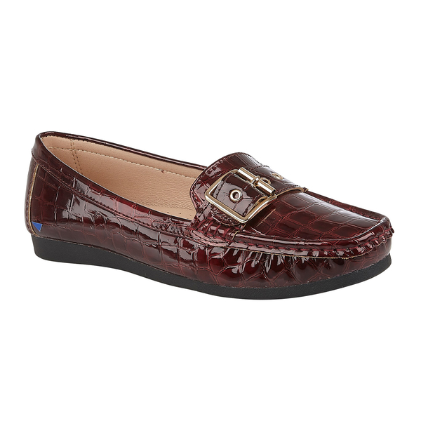 Lotus LIBBY Loafers with Croc Pattern and Buckle