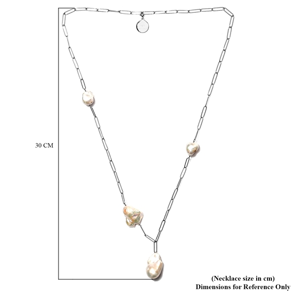 Sundays Child - Freshwater Pearl Necklace (Size 31) with Charm in Sterling Silver