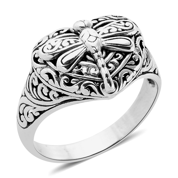 Royal Bali Collection Sterling Silver Dragonfly Ring, Silver wt 5.45 Gms.