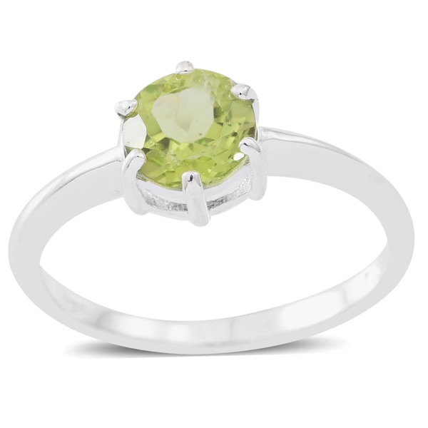 Hebei Peridot (Rnd) Solitaire Ring in Sterling Silver