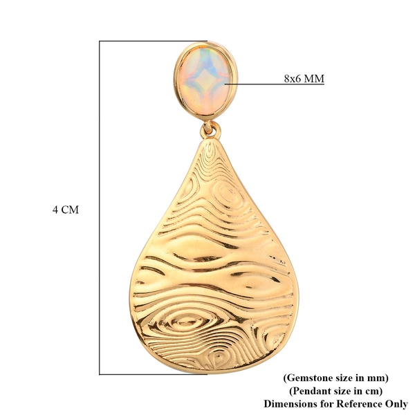 Ethiopian Welo Opal Pendant in 14K Gold Overlay Sterling Silver 0.92 Ct.