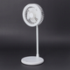 Foldable Desk Fan with LED Light and 3 Wind Speed Setting (Size 12x12x31cm) - White