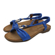 Heavenly Feet Campari Sandal with Elasticated Ankle Strap in Blue (Size 3)