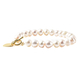 White Freshwater Pearl  Bracelet (Size - 7.5)  in Gold Overlay Sterling Silver