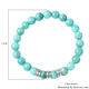 Personalised Engravable Amazonite Beads Stretchable Bracelet, Stainless Steel, Size 6.5"