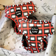 Pet Pooch Boutique- Alfies Plaid Harness (Size Large) - Red & White