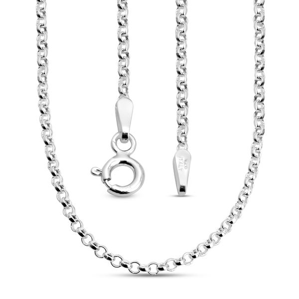 Sterling Silver Belcher Chain (Size 18) with Spring Clasp