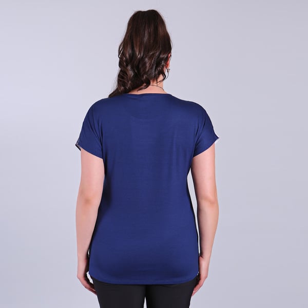 Jovie Comfortable Low SleeveTop in Blue (Size S; 8)