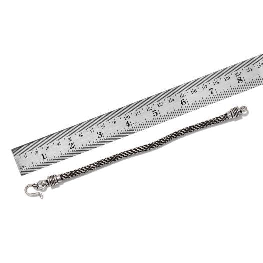 Jewels of India Sterling Silver Bracelet (Size 7.5), Silver wt 18.72 Gms.