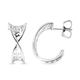 LucyQ Filigree Collection - Rhodium Overlay Sterling Silver Earrings ( with Push Back)