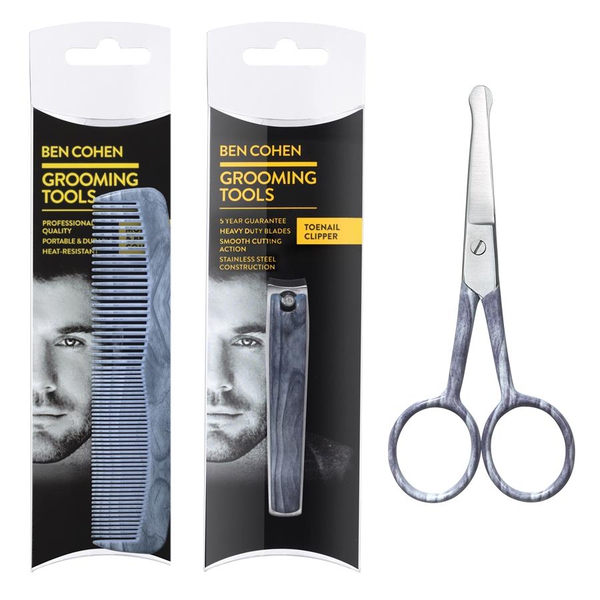 Ben Cohen- Grooming Kit 1 - Toe Nail Clipper with Nose and Ear Hair Scissors