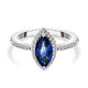 RHAPSODY 950 Platinum AAAA Blue Ceylon Sapphire and Diamond (VS/E-F) Ring 1.74 Ct, Platinum Wt. 5.00