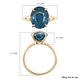 9K Yellow Gold Teal Kyanite Solitaire Ring 5.79 Ct.