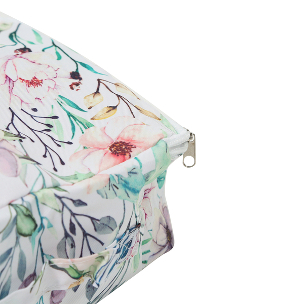 Set of 3 - SERENITY NIGHT Floral Pattern Storage Bag (Size:29x20x13Cm, 30x27x13Cm, 40x30x13Cm) - White and Multi