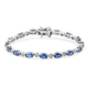 Kyanite and Natural Cambodian Zircon Bracelet (Size 7) in Sterling Silver 9.01 Ct, Silver Wt. 11.02 