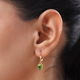 AA Hebei Peridot (Rnd) Lever Back Earrings in 14K Gold Overlay Sterling Silver 2.80 Ct.