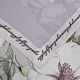 La Marey 100% Silk Flower Pattern Satin Scarf (Size 173x54 Cm) - Light Purple