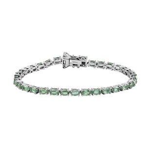 TJC Launch - Natural - Green Kyanite Bracelet (Size - 7) in Platinum Overlay Sterling Silver 10.69 C