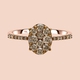 9K Rose Gold SGL Certified Natural Champagne Diamond (I3) Ring 1.00 Ct.