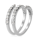 Diamond (Bgt) Spiral Ring in Platinum Overlay Sterling Silver 0.50 Ct.