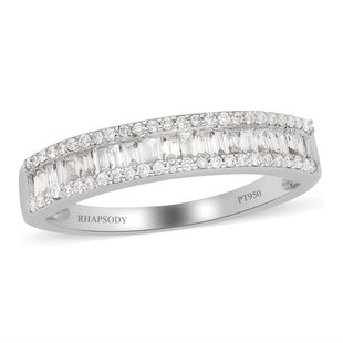 RHAPSODY 950 Platinum IGI Certified Diamond (VS/E-F) Half Eternity Ring 0.50 Ct.