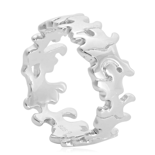 LucyQ Splat Ring in Rhodium Plated Sterling Silver 4.00 Gms.