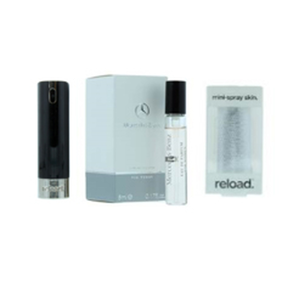 Reload Mini Perfume Spray Black (Incl. Mercedes Club Mini Men - 5ml & Embossed Skin) - Embossed Mic