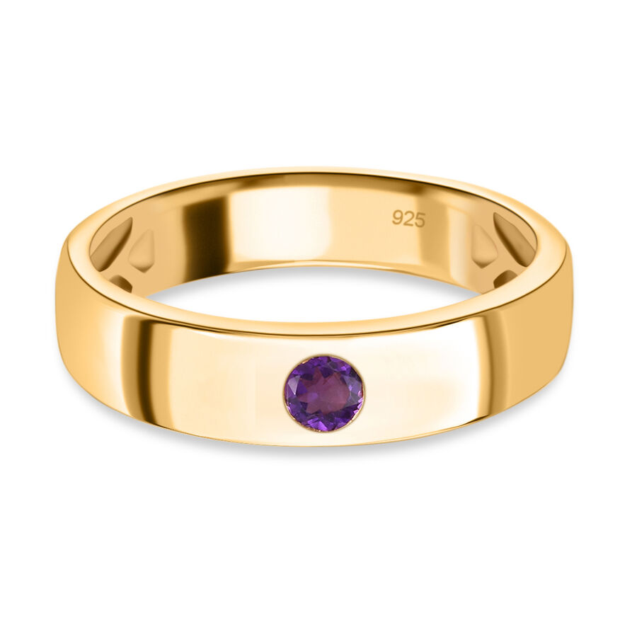 Amethyst Ring in 14K Gold Overlay Sterling Silver