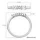 RHAPSODY 950 Platinum Diamond 3 Stone Ring 0.48 Ct.