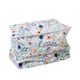 SERENITY NIGHT Floral Pattern Stretching Double Layer Storage Bag with Zipper Closure - White 