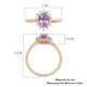 9K Yellow Gold Purple Sapphire and Diamond Ring 1.00 Ct.