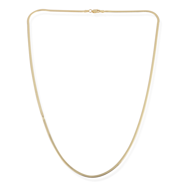 JCK Vegas Collection 14K Gold Overlay Sterling Silver Fancy Snake Chain (Size 24), Silver wt 4.61 Gm