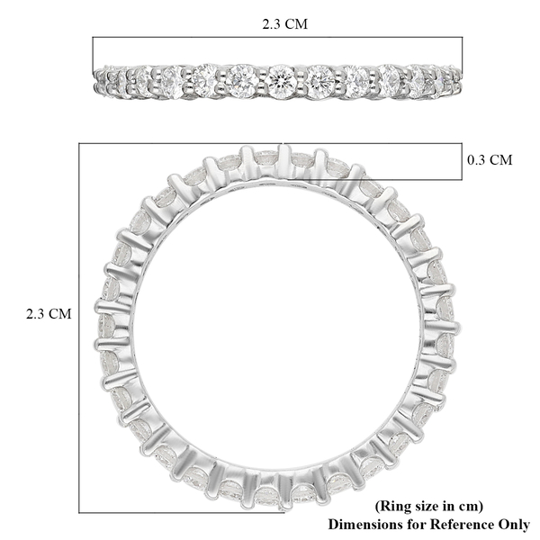 RHAPSODY 950 Platinum IGI Certified Diamond (VS/E-F) Eternity Ring 1.00 Ct