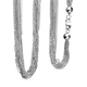 One Time Close Out Deal- Italian Made- Rhodium Overlay Sterling Silver Necklace (Size - 24), Silver 