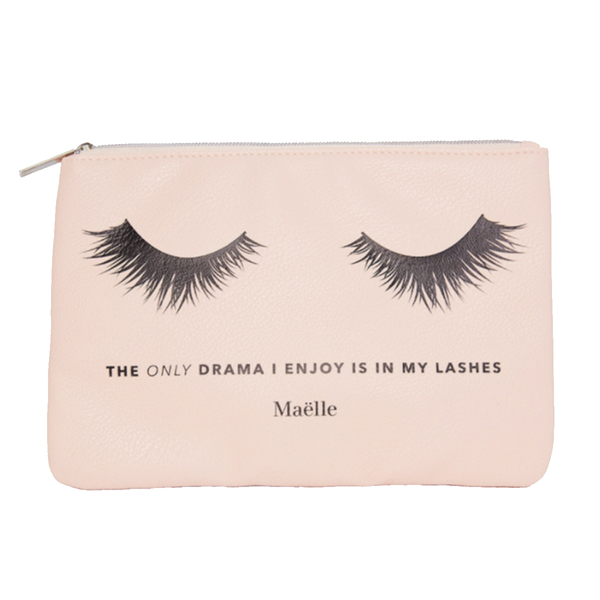 Maelle: No Drama - Cosmetic Bag (24x17cm)  in Peach Colour