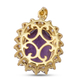 Lusaka Amethyst and Natural Cambodian Zircon Pendant in 14K Gold Overlay Sterling Silver 14.30 Ct.