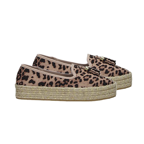 Manchester Closeout Deal Wedge Canvas Women Shoes (Size:3) - Leopard