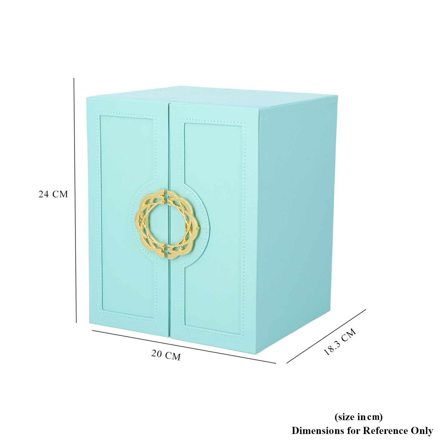 Five-Layer Jewellery Wardrobe (Size 20x18.3x24cm) in  Ice Green