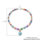 Multi Colour Howlite Beads Necklace (Size - 18 With 1 inch Extender) in Silver Tone 208.50 Ct.