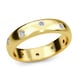 MP Designer Inspired Flush Set Diamond (Rnd) Band Ring in 14K Gold Overlay Sterling Silver