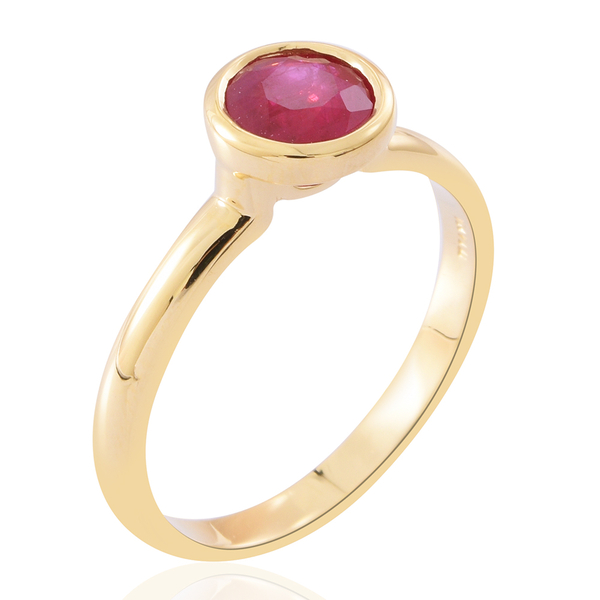 Collectors Edition - ILIANA 18K Y Gold AAA Ruby (Rnd) Ring 1.750 Ct.