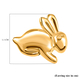 Yellow Gold Overlay Sterling Silver Bunny Earrings (with Push Back)