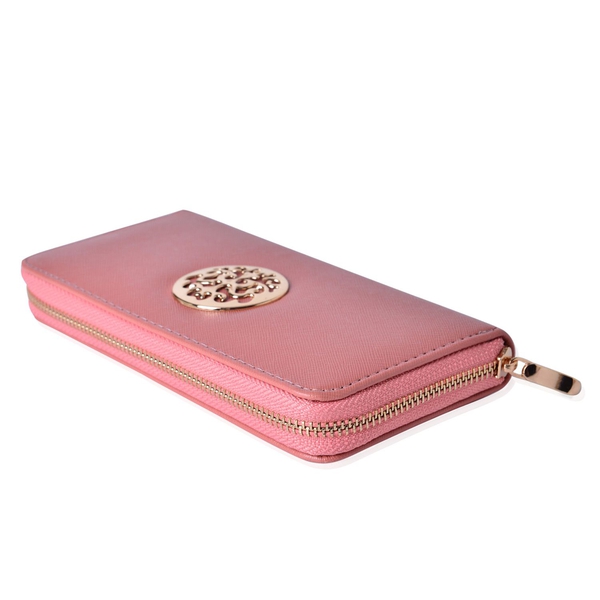 Arbra Soft Pink Colour Wallet (Size 19.5x9.5x3 Cm)