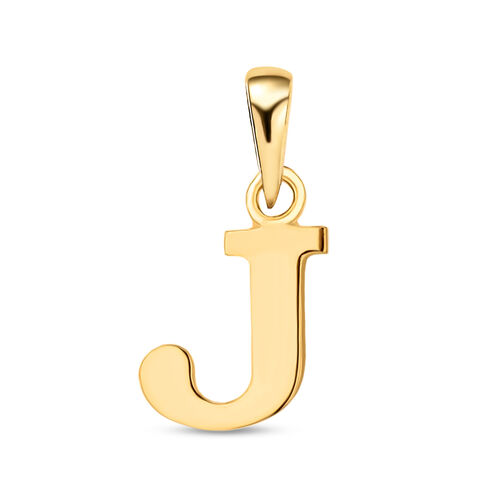 Supreme Finish Plain Initial J Pendant in 9K Yellow Gold 3490752 TJC