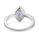 Tanzanite and Natural Cambodian Zircon Ring in Sterling Silver.
