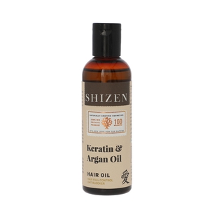 SHIZEN Keratin & Argan Hair Oil 100 ml) 100% Organic -Healthy and Shiny Hair