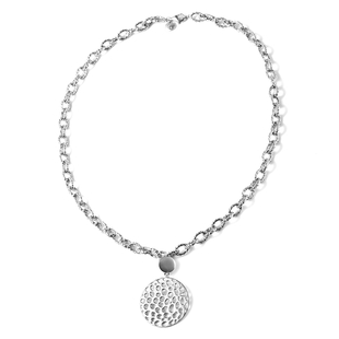 Rachel Galley Allegro link Collection - Rhodium Overlay Sterling Silver Necklace (Size 20), Silver w