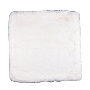 TJC Faux Fur Cushion Cover - White