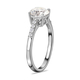 Moissanite Ring in Platinum Overlay Sterling Silver 1.26 Ct.