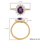 Amethyst and Natural Cambodian Zircon Ring in 14K Gold Overlay Sterling Silver 1.12 Ct.